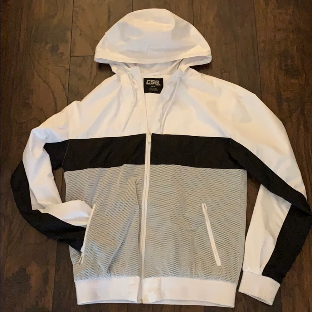White Zip Up Hoodie